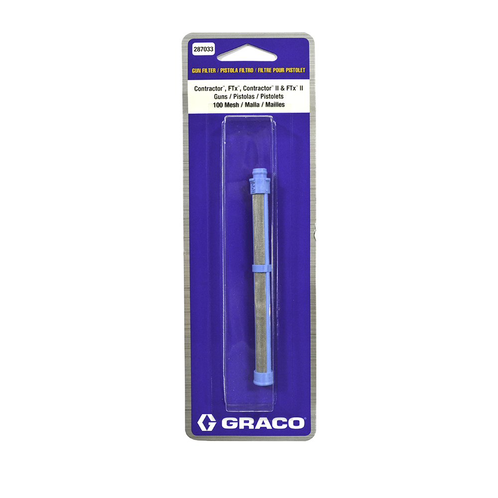 Graco 287033 Latexpistolenfilter für Airless Farbspritzpistolen mit 100 Mesh blau 